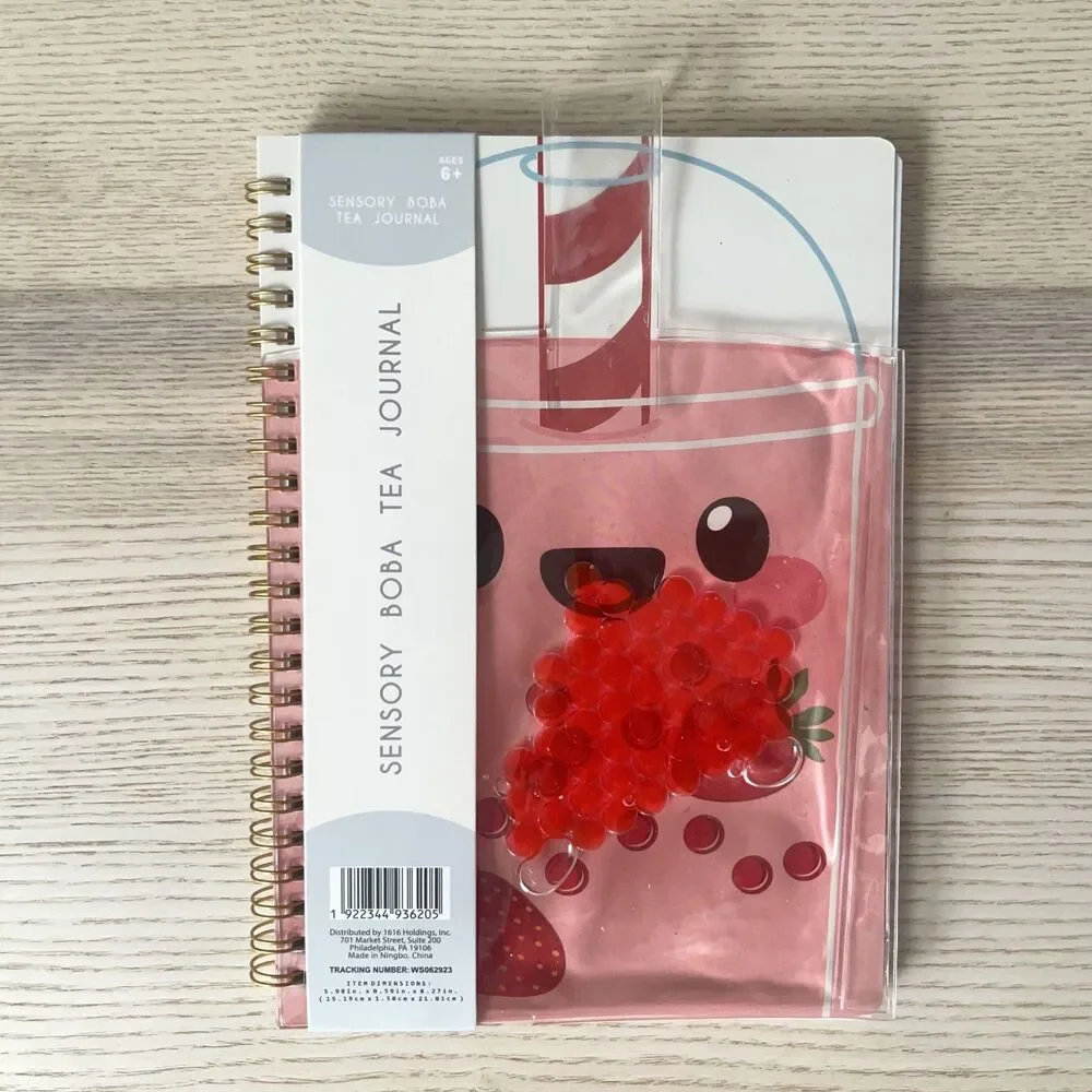 Sensory Squishy Boba Tea Journal Notebook